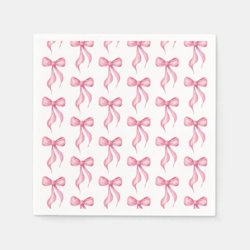 Shes Tying the Knot Bow Pattern Bridal Shower Napkins