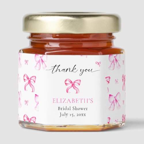 She's Tying the Knot Bridal Shower Custom Honey Jar Favors