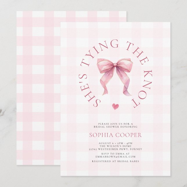 She's Tying the Knot Bridal Shower Invitation | Zazzle