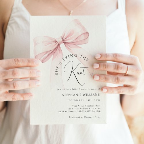 Shes Tying the Knot Bridal Shower Invitation
