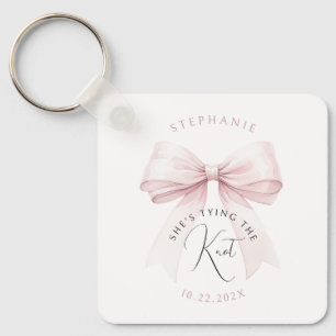 She's Tying the Knot Bridal Shower Keychain