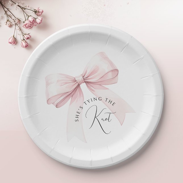 She's Tying the Knot Bridal Shower Paper Plates (Creator Uploaded)