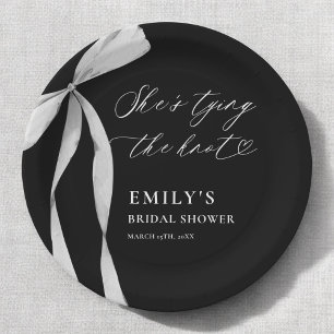 She's Tying the Knot Bridal Shower Paper Plates