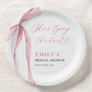 She's Tying the Knot Bridal Shower Paper Plates