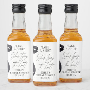 She's Tying the Knot Bridal Shower Party Favor Liquor Bottle Label