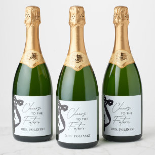 She's Tying the Knot Bridal Shower Party Favor Sparkling Wine Label