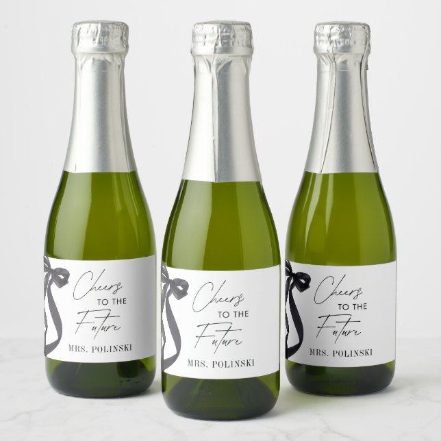 She's Tying the Knot Bridal Shower Party Favor Sparkling Wine Label (Bottles)