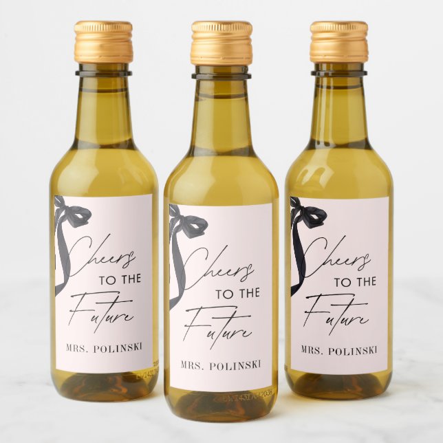 She's Tying the Knot Bridal Shower Party Favor Wine Label (Bottles)