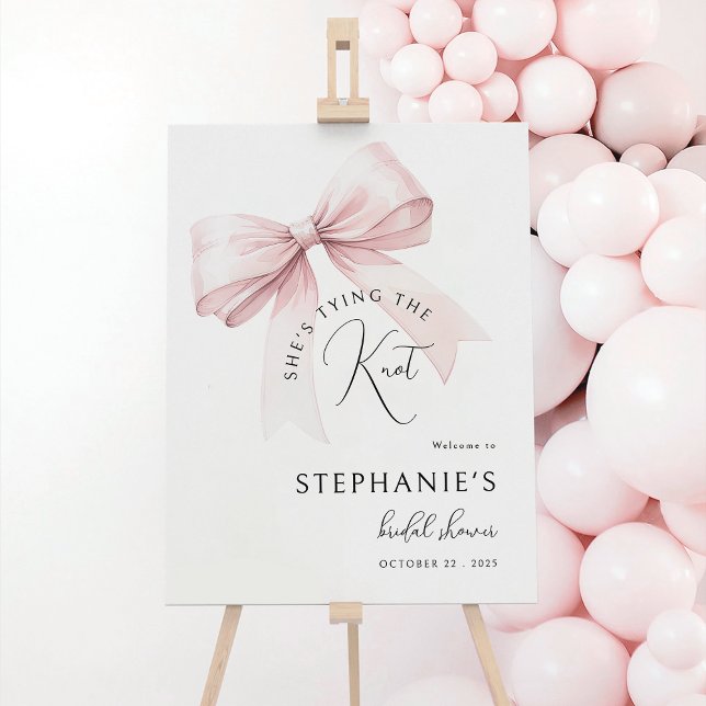 She's Tying the Knot Bridal Shower welcome  Foam Board (Creator Uploaded)