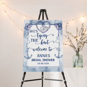 Shes Tying the Knot Bridal Shower Welcome Sign