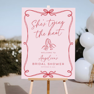 She's Tying The Knot Bridal Shower Welcome Sign