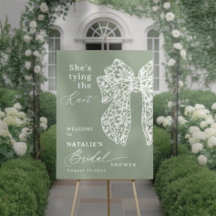 She's Tying the Knot Bridal Shower Welcome Sign
