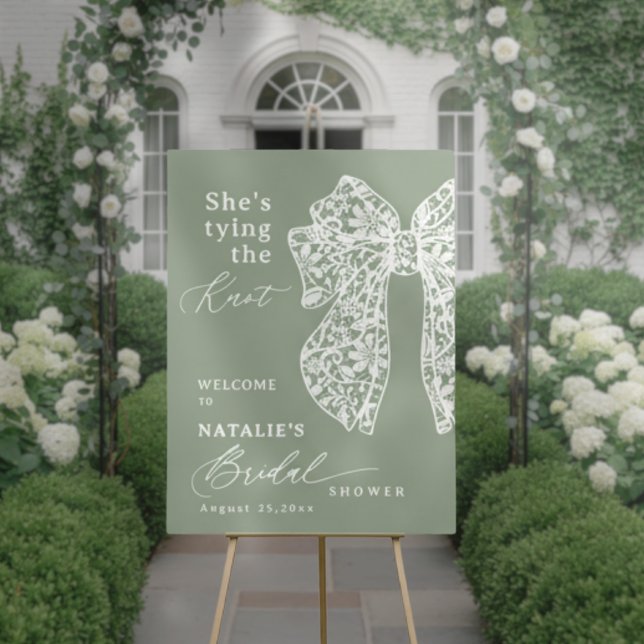 She's Tying the Knot Bridal Shower Welcome Sign (She's Tying the Knot Bridal Shower Welcome Sign)
