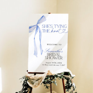 She's Tying The Knot Bridal Shower Welcome Sign