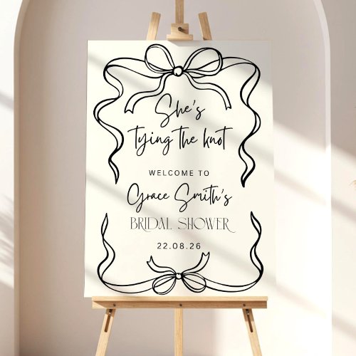 She's Tying The Knot Bridal Shower Welcome Sign