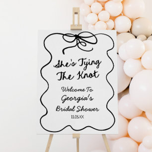 She's Tying The Knot Bridal Shower Welcome Sign