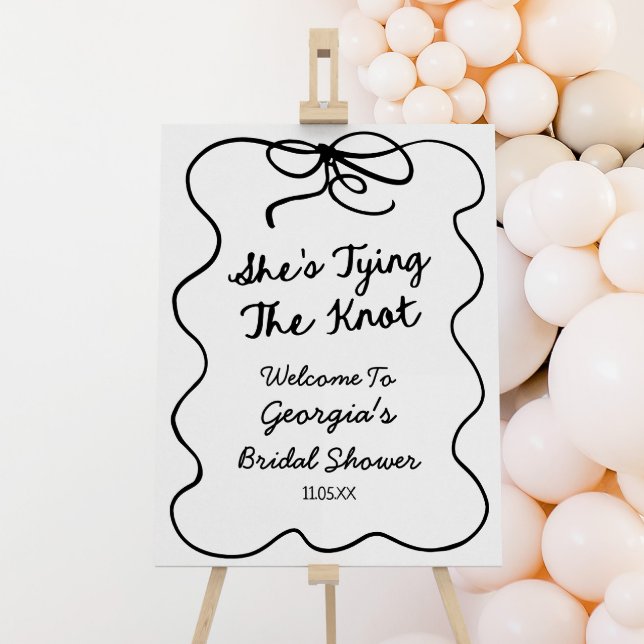 She's Tying The Knot Bridal Shower Welcome Sign (Creator Uploaded)