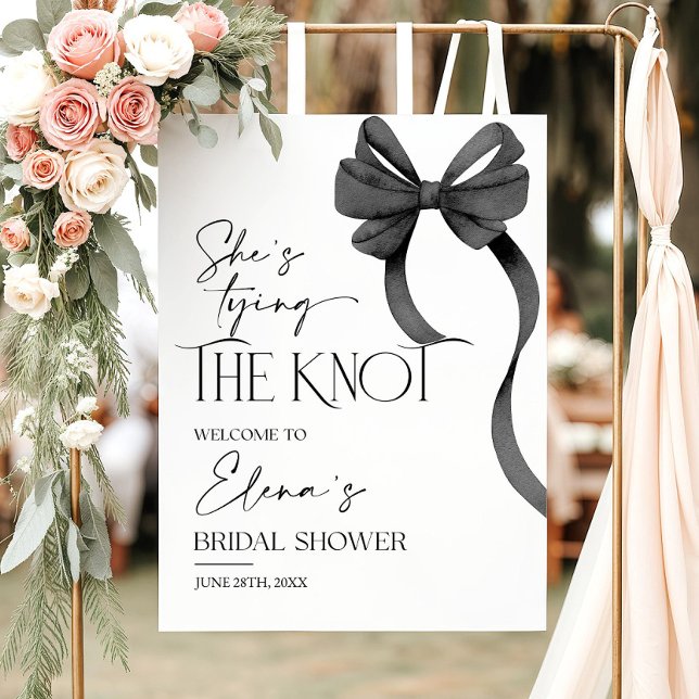 She's Tying the Knot Bridal Shower Welcome Sign (Creator Uploaded)