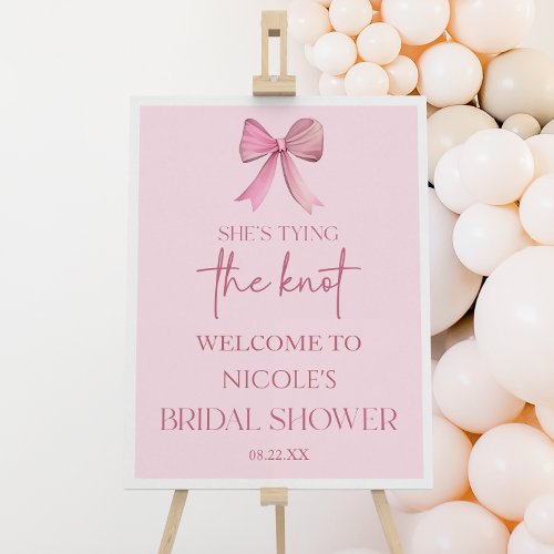Shes Tying The Knot Bridal Shower Welcome Sign