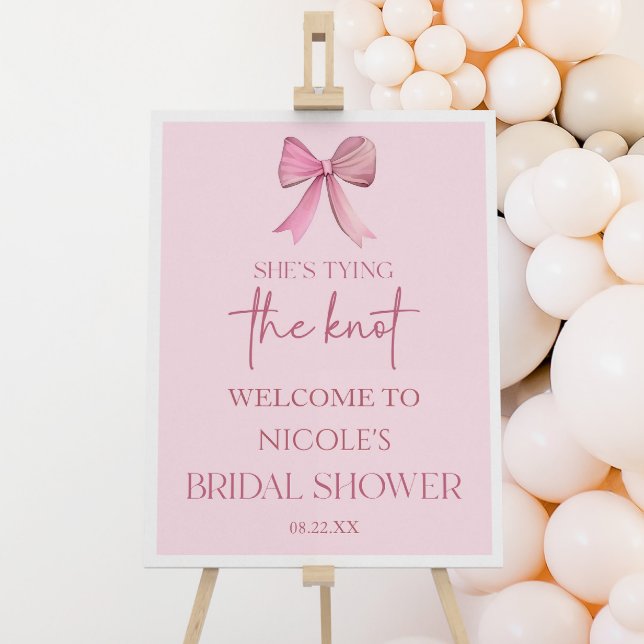 She's Tying The Knot Bridal Shower Welcome Sign (Creator Uploaded)