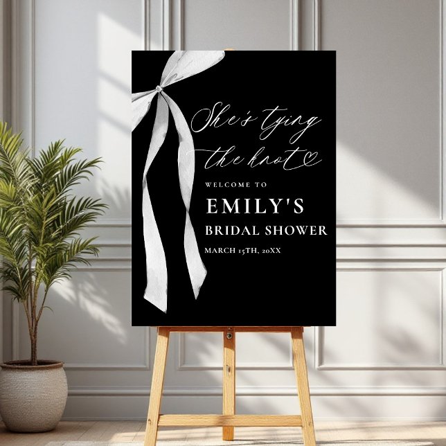 She's Tying the Knot Bridal Shower Welcome Sign (Creator Uploaded)