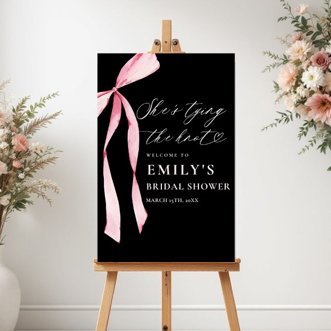 She's Tying the Knot Bridal Shower Welcome Sign (Creator Uploaded)