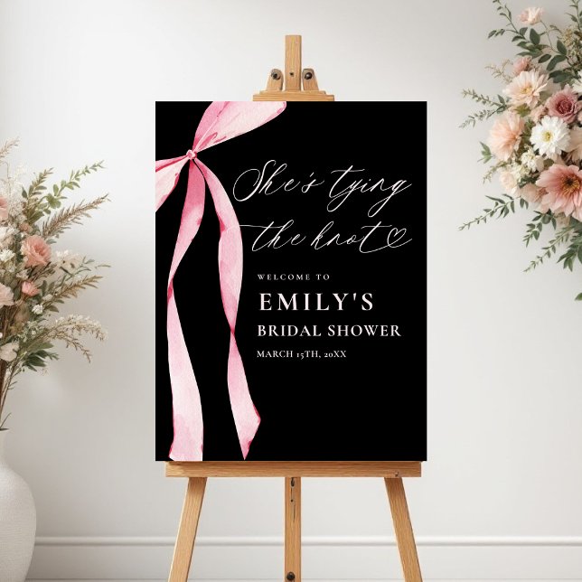 She's Tying the Knot Bridal Shower Welcome Sign (Creator Uploaded)