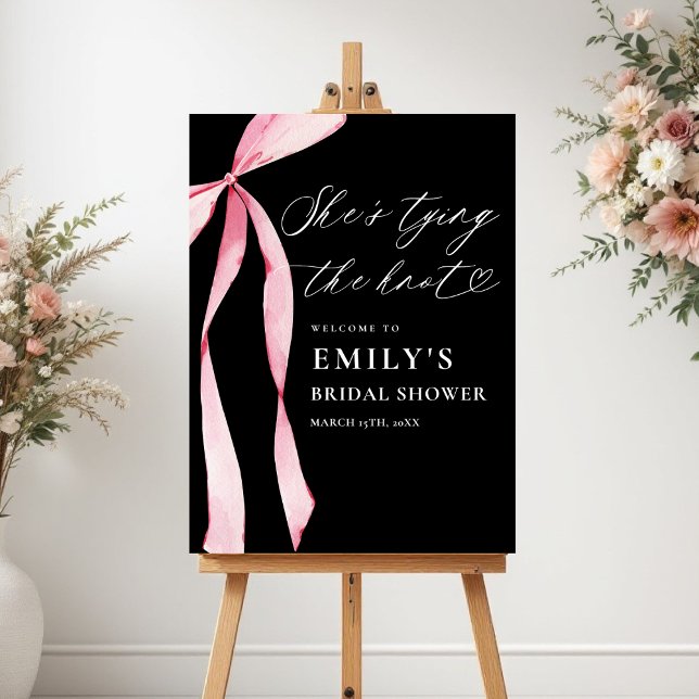 She's Tying the Knot Bridal Shower Welcome Sign (Creator Uploaded)