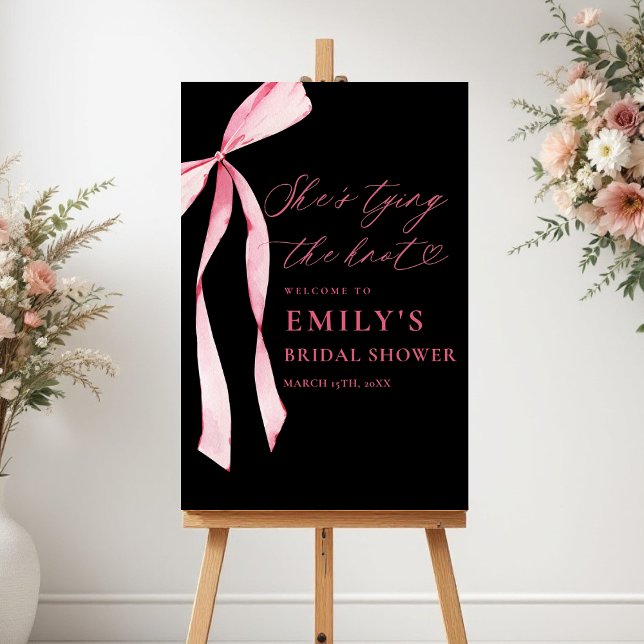 She's Tying the Knot Bridal Shower Welcome Sign (Creator Uploaded)