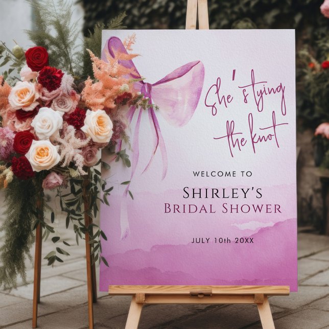 She's Tying the Knot Bridal Shower Welcome Sign (Creator Uploaded)