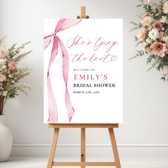 She's Tying the Knot Bridal Shower Welcome Sign (Creator Uploaded)