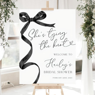 She's Tying the Knot Bridal Shower Welcome Sign