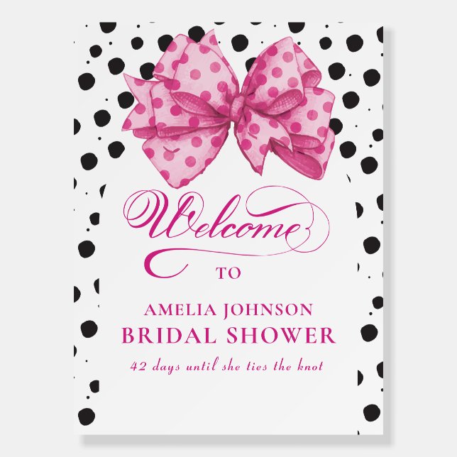 She's Tying the Knot Bridal Shower Welcome Sign (Front)