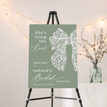 She's Tying the Knot Bridal Shower Welcome Sign
