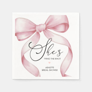 She's Tying The Knot Coquette Bridal Shower Person Napkins