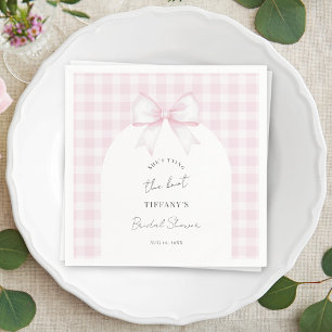 She's Tying The Knot Elegant Bow Bridal Shower Napkins