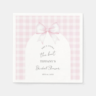 She's Tying The Knot Elegant Bow Bridal Shower Napkins