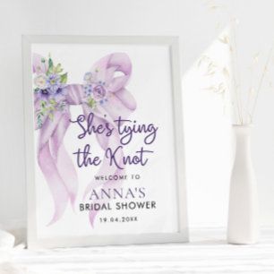 Shes Tying the Knot Floral Bridal Shower  Poster