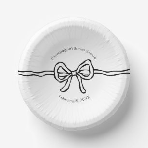She's Tying The Knot Modern Bridal Shower Paper Bowls