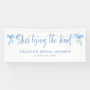 She's Tying the Knot Personalized Bridal Shower Banner