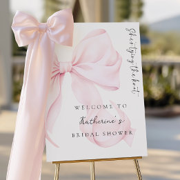 She's Tying the Knot Pink Bow Bridal Shower Foam Board