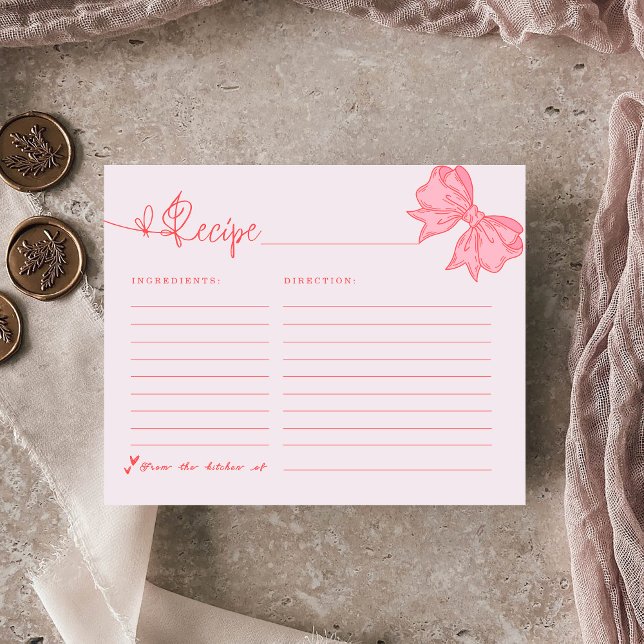 She's Tying the Knot Pink Bow Bridal Shower Recipe (Creator Uploaded)