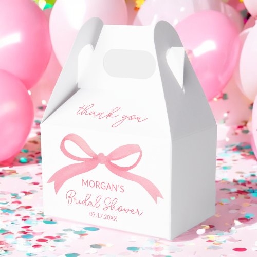 Shes Tying The Knot Pink Bridal Shower  Favor Boxes