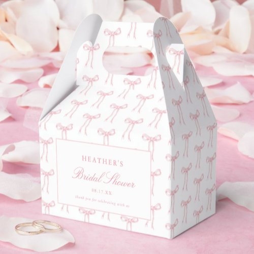 Shes Tying The Knot Pink Bridal Shower Favors Favor Boxes