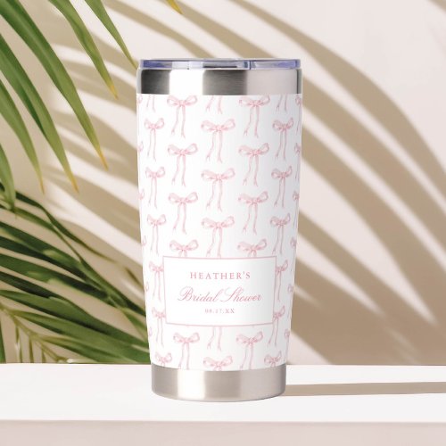 Shes Tying The Knot Pink Bridal Shower Favors Insulated Tumbler