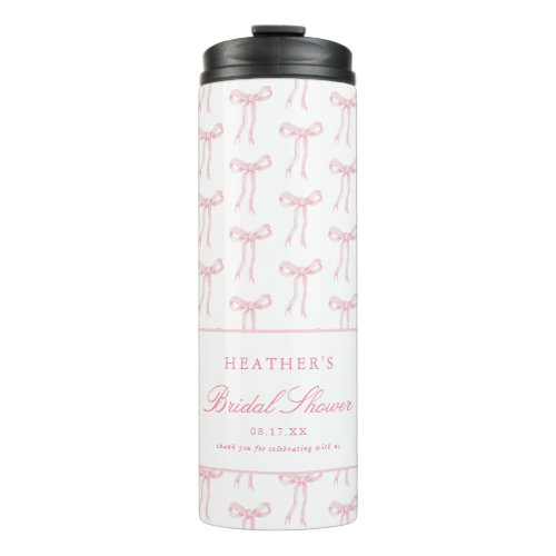 Shes Tying The Knot Pink Bridal Shower Favors Thermal Tumbler