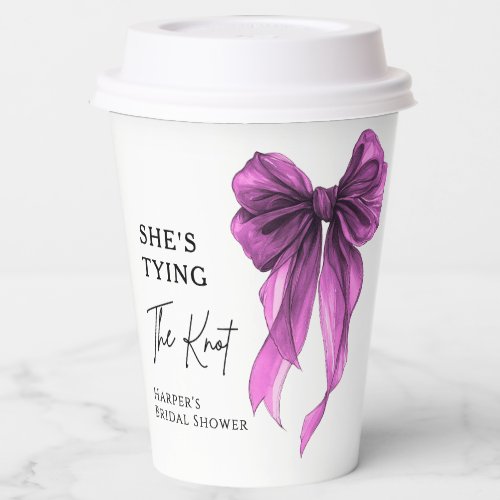 She's Tying The Knot Purple Bow Bridal Shower