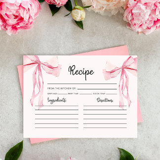 She's Tying The Knot Recipe Bridal Shower Enclosure Card