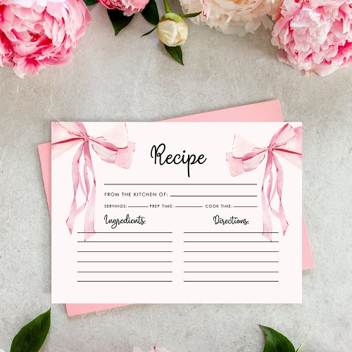 Shes Tying The Knot Recipe Bridal Shower Enclosure Card