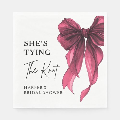 She's Tying The Knot Red Bow Bridal Shower